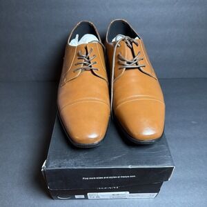 Men's Alfani Quincy Dress Shoes Tan Macy's Brand Size 12